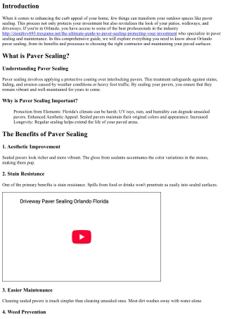 Orlando Paver Sealing: Transform Your Outdoor Spaces with Expert Care