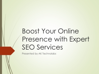 Boost Your Online Presence with Expert SEO Services