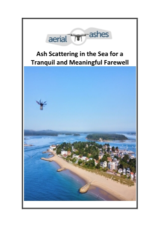 ash scattering in the sea for a tranquil