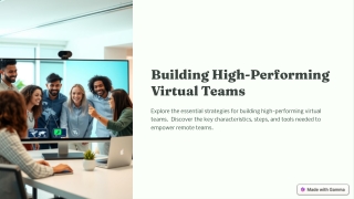 buildi g hig perfor i g virtual tea