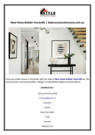 new home builder hurstville styleconstructionsnsw