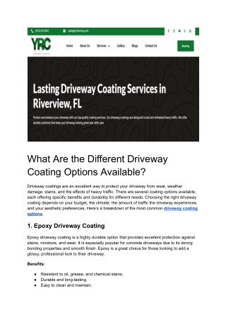 What Are the Different Driveway Coating Options Available_