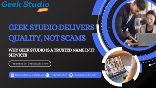 geek studio delivers quality not scams