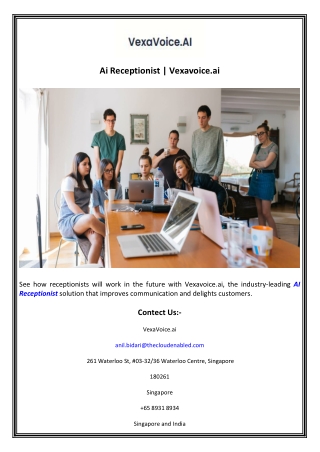 Ai Receptionist  Vexavoice.ai