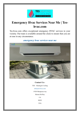 emergency hvac services near me tes hvac com