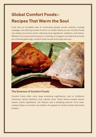 global comfort foods recipes that warm the soul