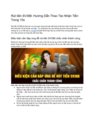 r t ti n sv388 h ng d n thao t c nh n ti n trong