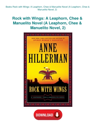 Books Rock with Wings A Leaphorn  Chee & Manuelito Novel (A Leaphorn  Chee & Manuelito Novel  2)