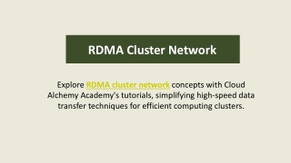 rdma cluster network