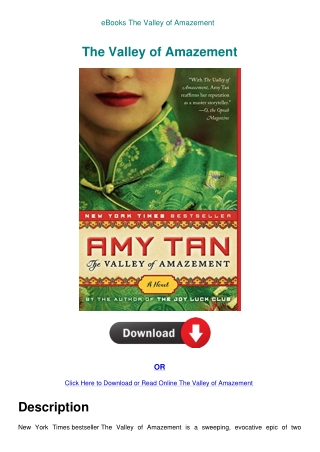 eBooks The Valley of Amazement