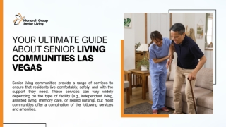 Your Ultimate Guide About Senior Living Communities Las Vegas