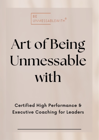 The Art of Peak Performance Coaching for Champions