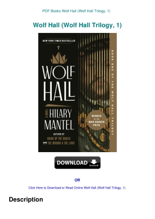 PDF Books Wolf Hall (Wolf Hall Trilogy  1)