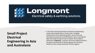 Small Project Electrical Engineering in Asia and Australasia