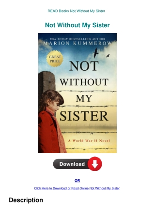 READ Books Not Without My Sister