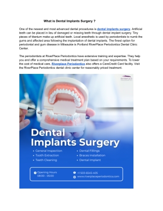 What is Dental Implants Surgery ?
