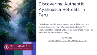 Best Ayahuasca Retreat In Peru – Transform Your Life With Sacred Healing