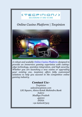 Online Casino Platform | Tecpinion