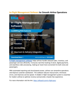 In-Flight Management Software