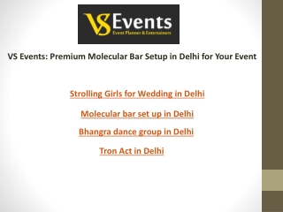VS Events Premium Molecular Bar Setup in Delhi for Your Event