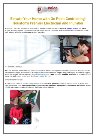 elevate your home with on point contracting