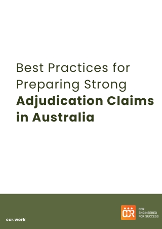 Best Practices for Preparing Strong Adjudication Claims in Australia