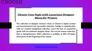 Elevate Your Style with Luxurious Designer Shoes for Women