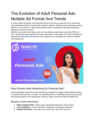 the evolution of adult personal ads multiple