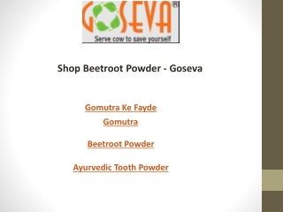 Shop Beetroot Powder  Goseva