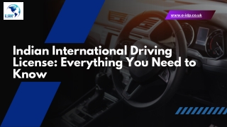Indian International Driving License: Everything You Need to Know