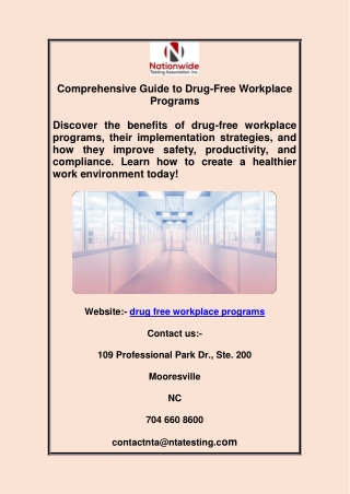 Comprehensive Guide to Drug-Free Workplace Programs