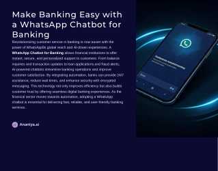 Banking and Finance Whatsapp Chatbots | Secure WhatsApp API
