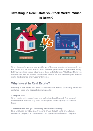 Investing in Real Estate vs. Stock Market_ Which Is Better_