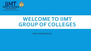 welcome to iimt group of colleges
