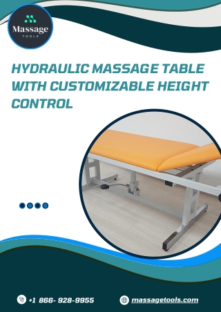 hydraulic massage table with customizable height