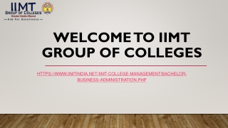 welcome to iimt group of colleges