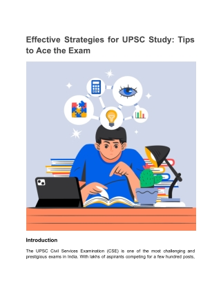Effective Strategies for UPSC Study: Tips to Ace the Exam