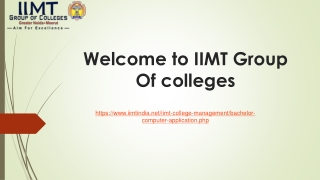 welcome to iimt group of colleges