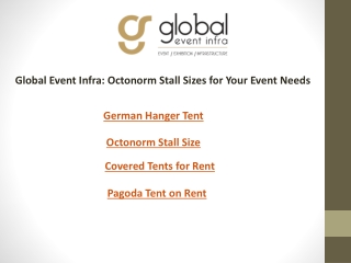 global event infra octonorm stall sizes for your