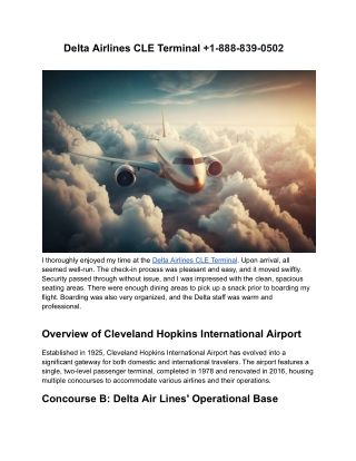 delta airlines cle terminal 1 888 839 0502