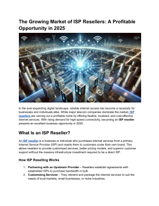 The Growing Market of ISP Resellers_ A Profitable Opportunity in 2025