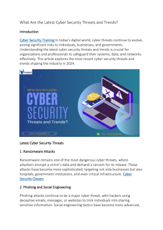 what are the latest cyber security threats