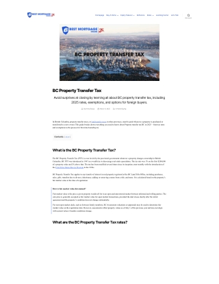 Is the BC Property Transfer Tax Confusing? BMO Makes it Clear!