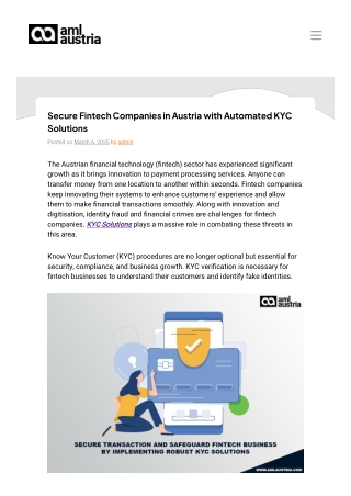 Secure Fintech Companies in Austria with KYC Solutions