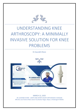understanding knee arthroscopy a minimally