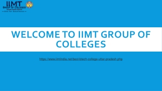 welcome to iimt group of colleges