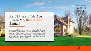 An Ultimate Guide About Boston MA Real Estate Rentals