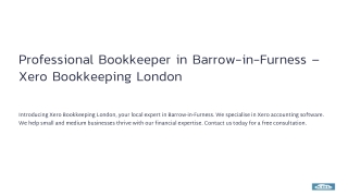 Professional Bookkeeper in Barrow-in-Furness – Xero Bookkeeping London