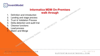 Informatica MDM on Premises Basic Concept