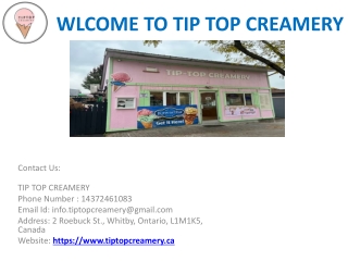 wlcome to tip top creamery